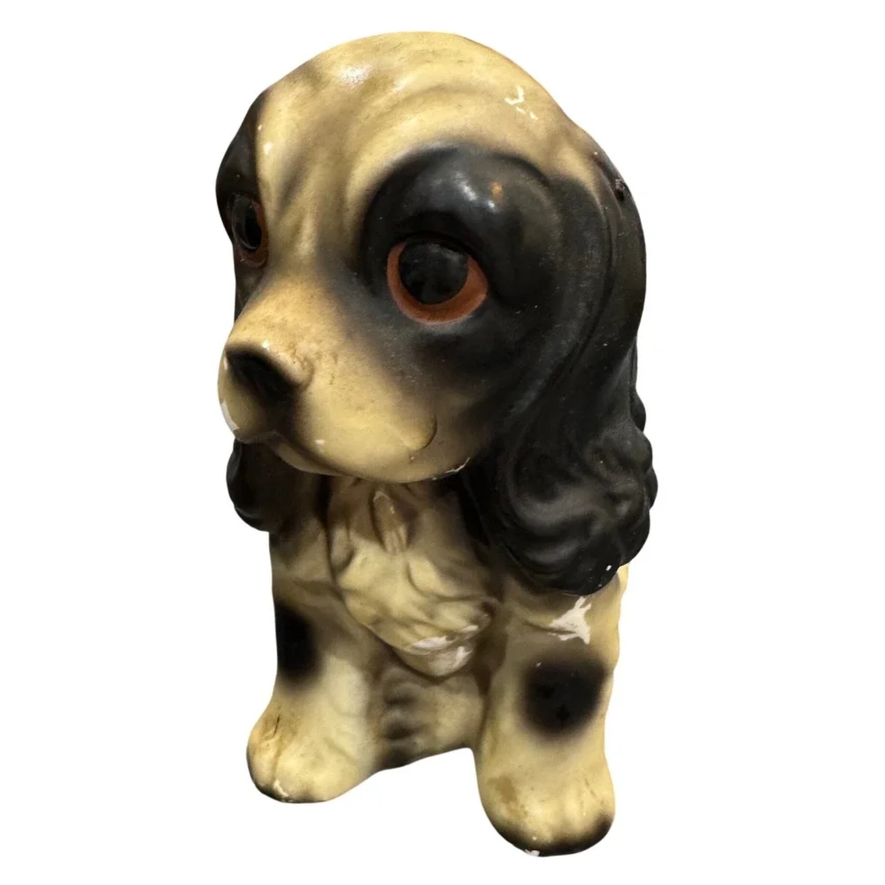 Vintage Japanese Cocker Spaniel Ceramic‎ Puppy Dog Tan Black Mid Century 6
